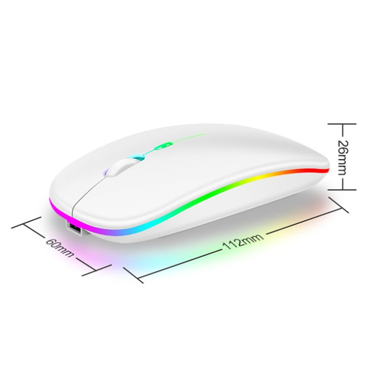 K-Snake BM110 RGB Lighting Effect Wireless Bluetooth Mouse(Silver) - Wireless Mice by K-Snake | Online Shopping UK | buy2fix