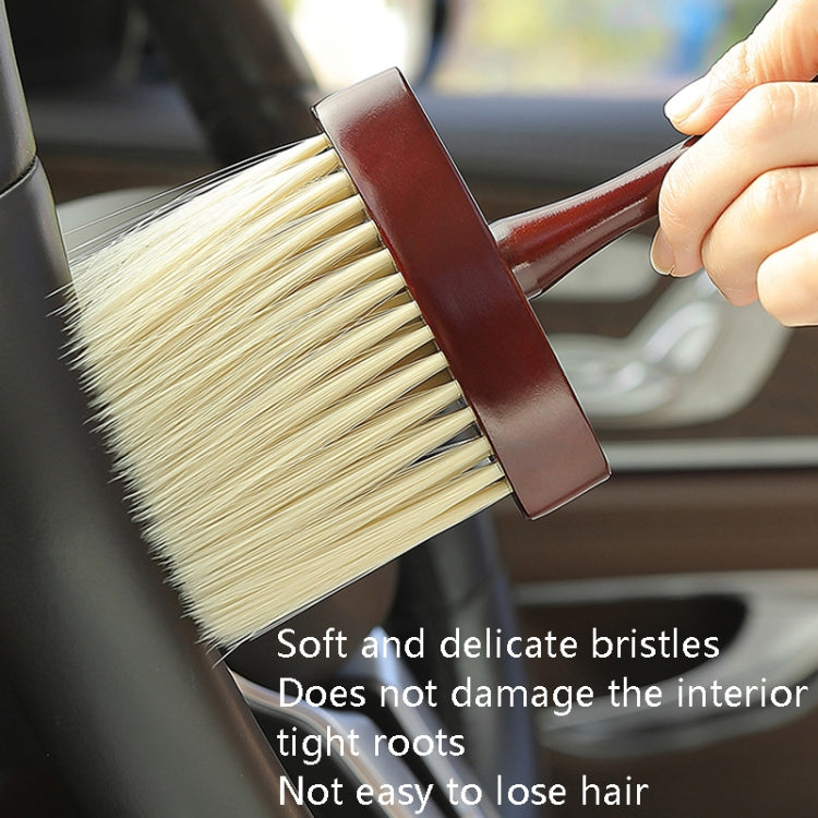 3 PCS Wood Lengthening Handle Dust Brush Car Vent Internal Decoration Soft Brush - In Car by buy2fix | Online Shopping UK | buy2fix