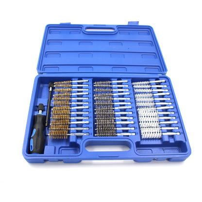 38 PCS / Set Stainless Steel Wire Pipe Brush Nylon Copper Wire Hex Rod Tool Cleaning Brush(Blue) - In Car by buy2fix | Online Shopping UK | buy2fix