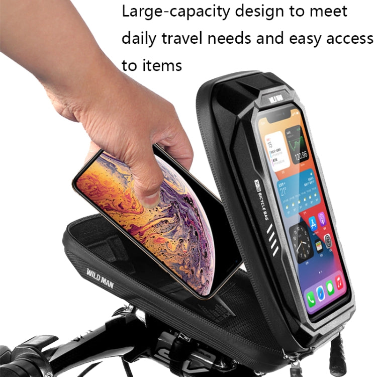 WILD MAN X3 0.5L EVA Hard Shell Bicycle Touch Screen Phone Bag(Black) - Bicycle Bags by WILD MAN | Online Shopping UK | buy2fix