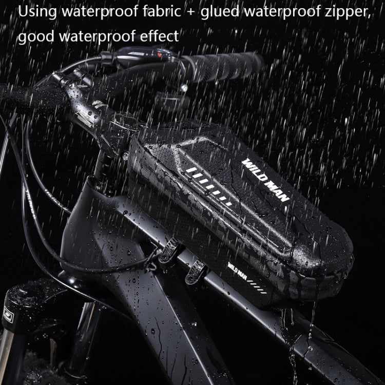 WILD MAN XS5 1L Bicycle EVA Hard Shell Front Beam Bag(Black) - Bicycle Bags by WILD MAN | Online Shopping UK | buy2fix