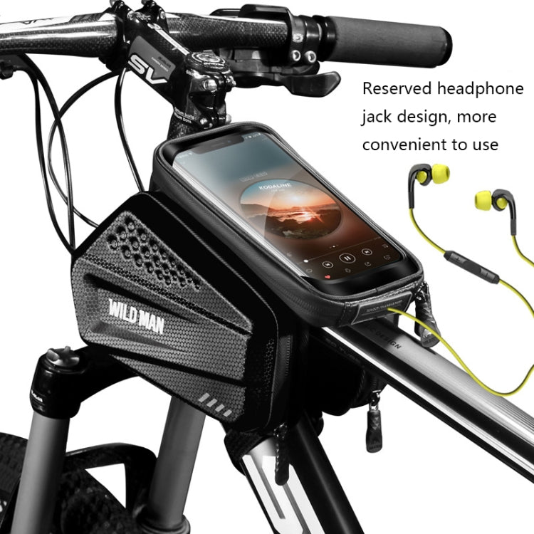 WILD MAN ES6 1.2L Multifunctional Bicycle Front Beam Bag(Black) - Bicycle Bags by WILD MAN | Online Shopping UK | buy2fix