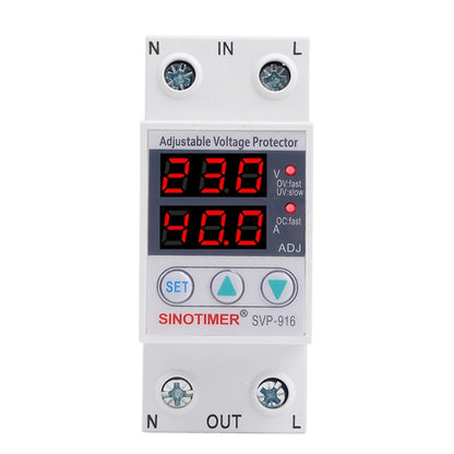 SINOTIMER SVP-916 Adjustable Self-resetting Over-voltage Under-voltage Protector, Current: 40A - Other Tester Tool by SINOTIMER | Online Shopping UK | buy2fix