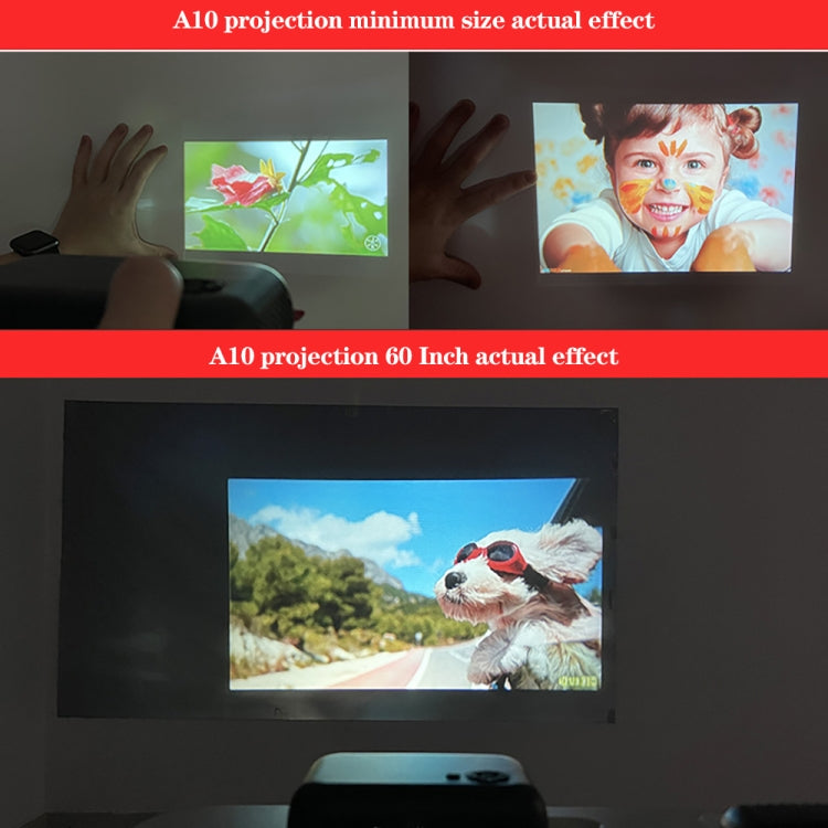 A10 480x360 Pixel Projector Support 1080P Projector ,Style: Same-screen White Yellow (US Plug) - Consumer Electronics by buy2fix | Online Shopping UK | buy2fix