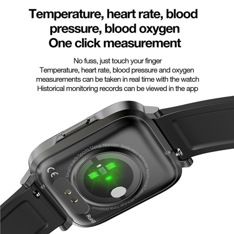 LOANIY F60 1.7 Inch Body Temperature Detection Smart Watch(Red) - Smart Wear by LOANIY | Online Shopping UK | buy2fix