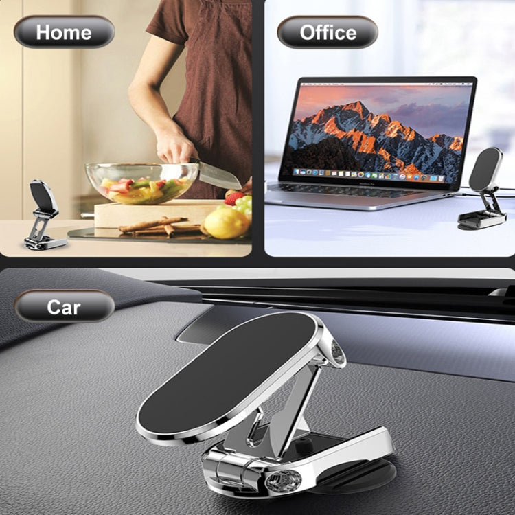 Vehicle Bracket Magnetic Navigation Bracket(Folding Silver) - In Car by buy2fix | Online Shopping UK | buy2fix