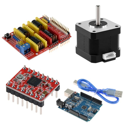 3D Printer Accessories CNC V3 + UNO R3 Improved Version + A4988 Driver + Step Motor Kit - Consumer Electronics by buy2fix | Online Shopping UK | buy2fix