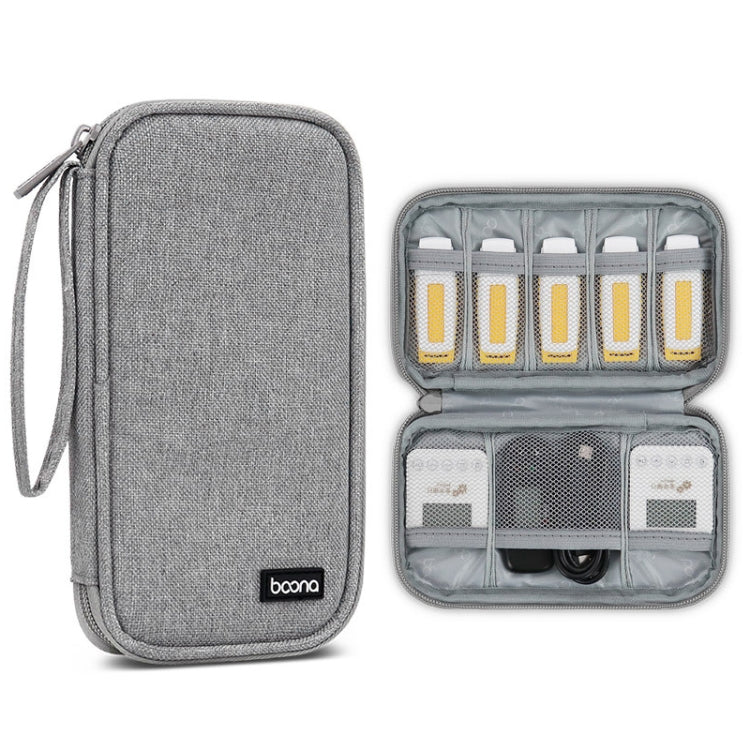 Baona BN-C004 Mini U Disk Headphone Data Cable Storage Bag, Color: Single Layer (Gray) - Hard Drive Bags & Cases by Baona | Online Shopping UK | buy2fix