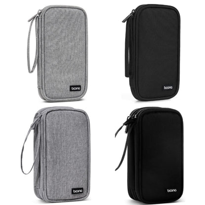 Baona BN-C004 Mini U Disk Headphone Data Cable Storage Bag, Color: Double Layer (Gray) - Hard Drive Bags & Cases by Baona | Online Shopping UK | buy2fix