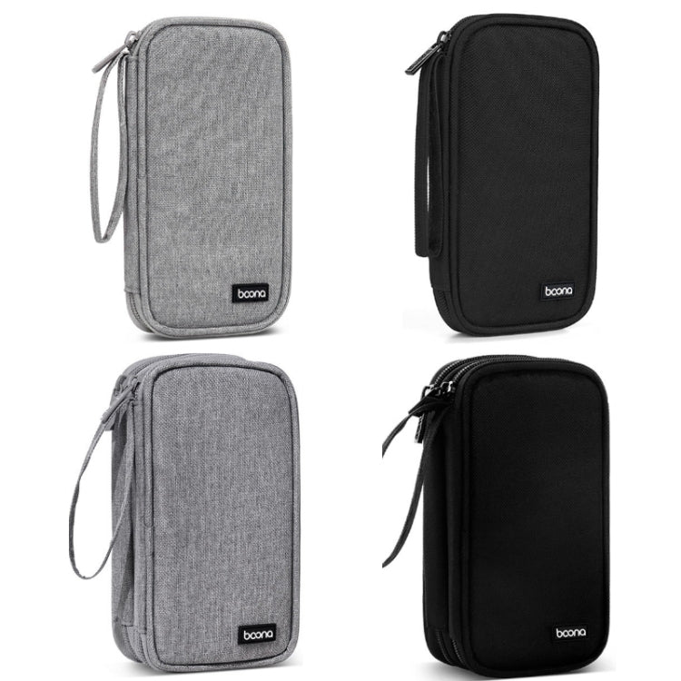 Baona BN-C004 Mini U Disk Headphone Data Cable Storage Bag, Color: Double Layer (Black) - Hard Drive Bags & Cases by Baona | Online Shopping UK | buy2fix