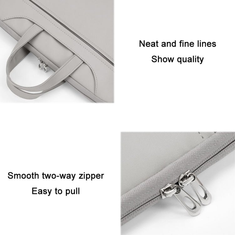 Baona BN-Q006 PU Leather Full Opening Laptop Handbag For 15/15.6/16 inches(Sky Blue+Power Bag) - 15.6 - 17 inch by Baona | Online Shopping UK | buy2fix