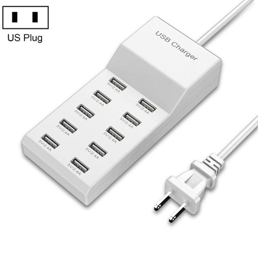 USB Multi-port Charger Mobile Phone Fast Charging Universal Fast Adapter 10 Interface US Plug - Multifunction Charger by buy2fix | Online Shopping UK | buy2fix
