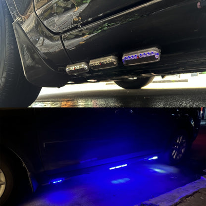 2 PCS LED Solar Decorative Night Vibration Lighting Warning strobe Lamp(Blue) - In Car by buy2fix | Online Shopping UK | buy2fix