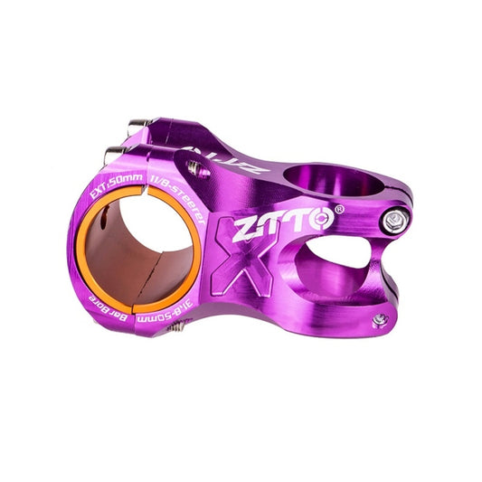 ZTTO Bicycle Handlebar Hollow 0 Degree Short Riser(Purple) - Outdoor & Sports by ZTTO | Online Shopping UK | buy2fix