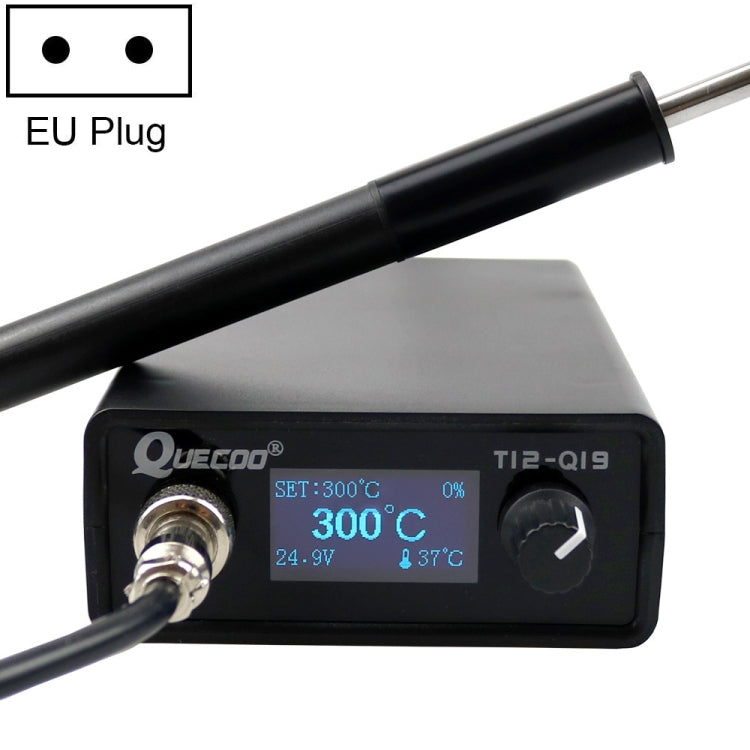 QUECOO 1.3 Inch Display Soldering Station with Handle, Set: EU Plug (Q19+P9) - Home & Garden by QUECOO | Online Shopping UK | buy2fix