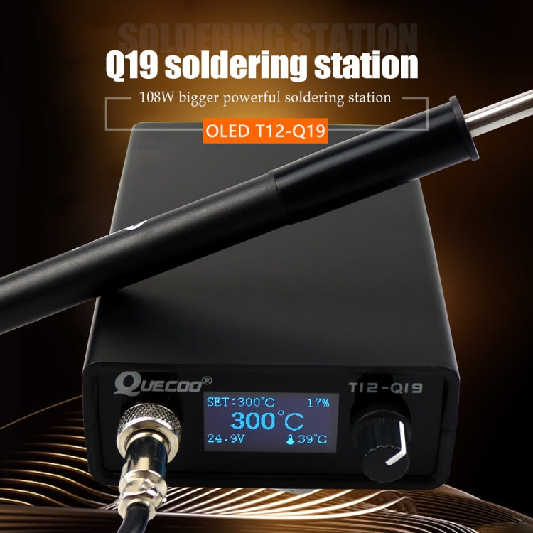 QUECOO 1.3 Inch Display Soldering Station with Handle, Set: EU Plug (Q19+P9) - Electric Soldering Iron by QUECOO | Online Shopping UK | buy2fix