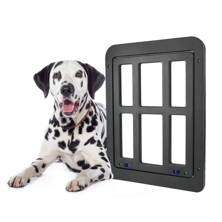 34cmx 44cm Pet Window Door Dog Cat Cave Anti-mosquito Pet Lattice Door(Black) - Home & Garden by buy2fix | Online Shopping UK | buy2fix