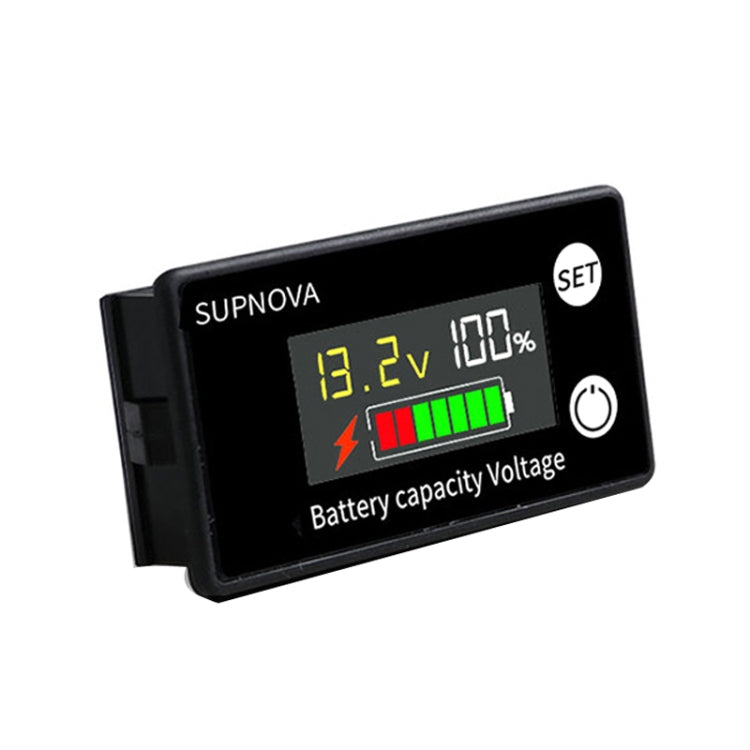 SUPNOVA LCD Color Screen DC Voltmeter Lithium Storage Battery Meter, Style: Alarm + Temperature Type - Consumer Electronics by SUPNOVA | Online Shopping UK | buy2fix