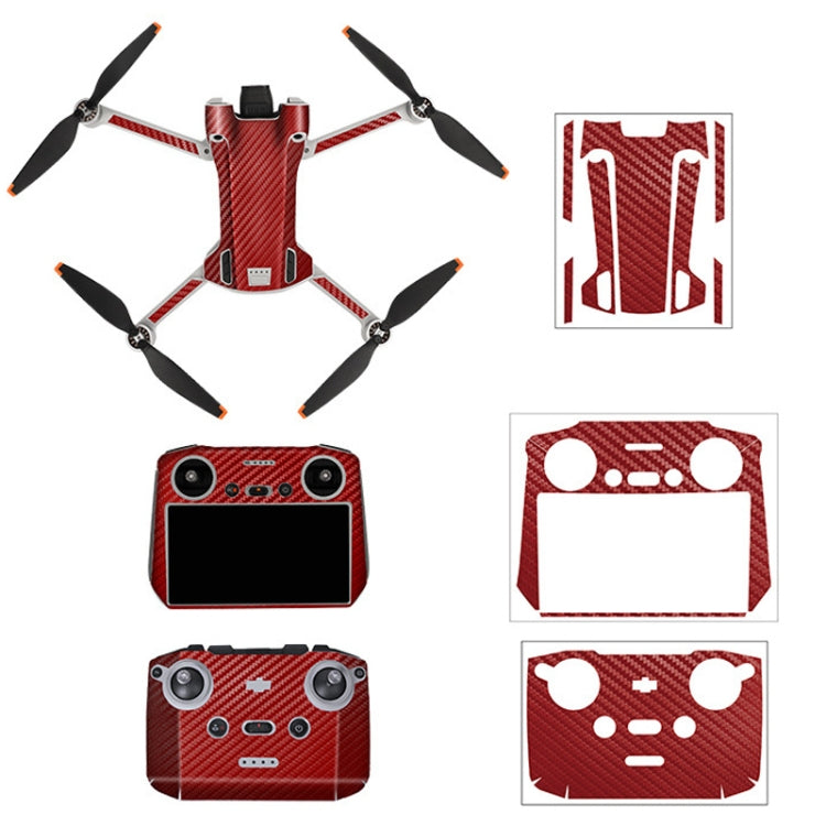 Sunnylife Drone+Remote Control Protective Sticker For DJI Mini 3 Pro RC Version(Carbon Red) - DJI & GoPro Accessories by Sunnylife | Online Shopping UK | buy2fix