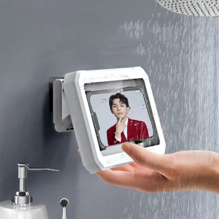 Retractable Rotating Bathroom Waterproof Mobile Phone Box Wall Mount Mobile Phone Holder(Green) - Hand-Sticking Bracket by buy2fix | Online Shopping UK | buy2fix