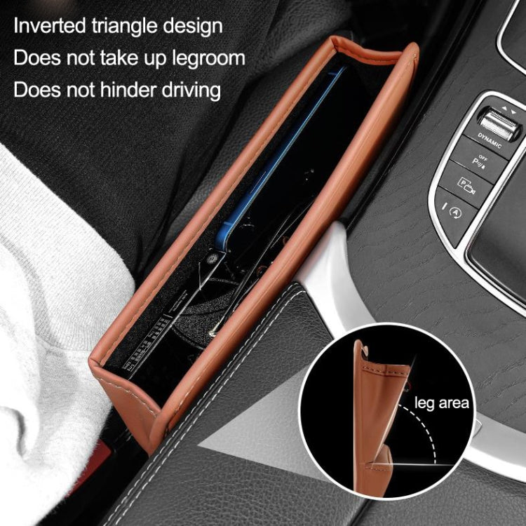 Car Seat Sewing Box Central Control Slot Storage Bag(Brown) - In Car by buy2fix | Online Shopping UK | buy2fix