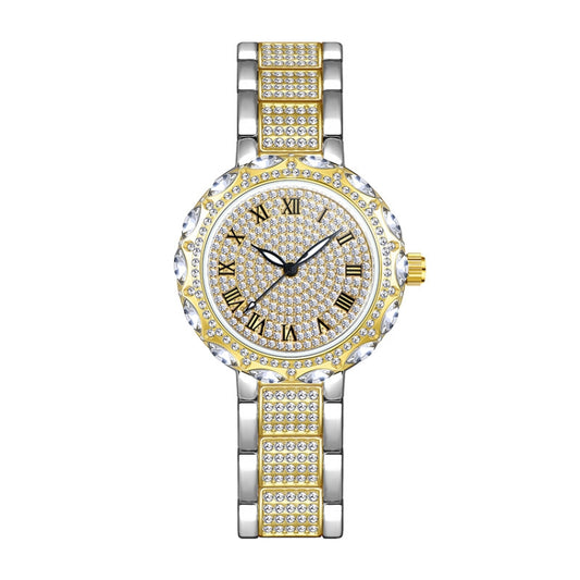 BS Bee Sister  FA1499 Ladies Diamond Watch Jewelry Chain Watch(Silver Golden) - Alloy Watches by BS Bee Sister | Online Shopping UK | buy2fix