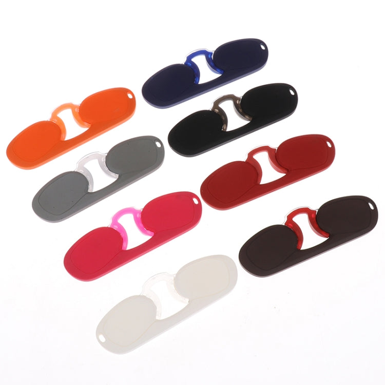 Clip-nose Reading Glasses Portable Reading Mirror No Mirror Leg Glasses, Degree: +250(Red) - Presbyopic Glasses by buy2fix | Online Shopping UK | buy2fix