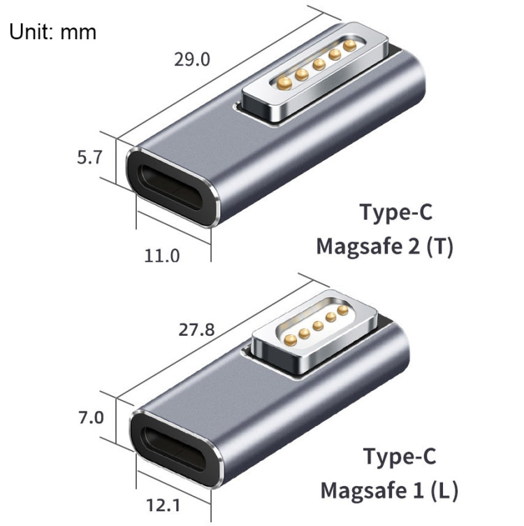 Type-C/USB-C to Magsafe1/2 Charging Adapter Supports PD Charging(Type-C to Magsafe 1 L) - Mobile Accessories by buy2fix | Online Shopping UK | buy2fix