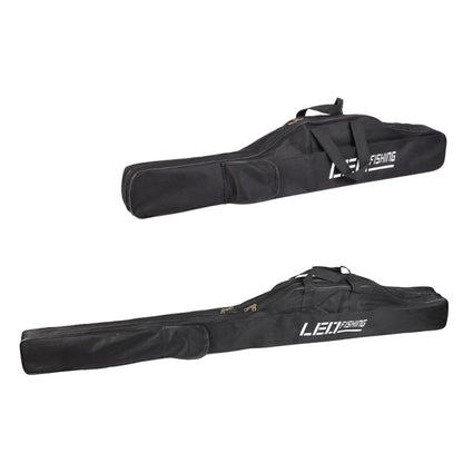 LEO 27746 Folding Fishing Rod Bag Long Fishing Gear Soft Bag, Length: 1.5m Black - Storage Boxes & Storage Bags by LEO | Online Shopping UK | buy2fix