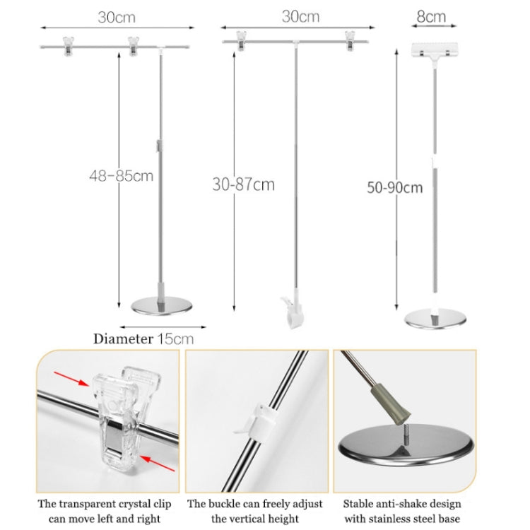 Photography Backdrop Stand Camera Photo Background Props,Style: T-type 2-section 85cm - Camera Accessories by buy2fix | Online Shopping UK | buy2fix