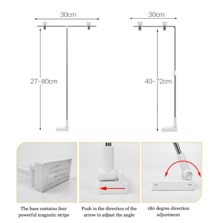 Photography Backdrop Stand Camera Photo Background Props,Style: T-type Magnetic 80cm - Camera Accessories by buy2fix | Online Shopping UK | buy2fix