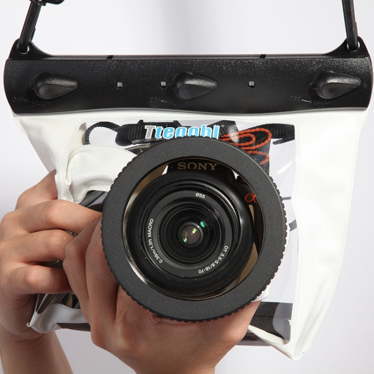 Tteoobl  20m Underwater Diving Camera Housing Case Pouch  Camera Waterproof Dry Bag, Size: M(White) - Diving Accessories by Tteoobl | Online Shopping UK | buy2fix