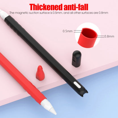 2 PCS Cartoon Touch Silicone Pen Case For Apple Pencil 2(Black) - Pencil Accessories by buy2fix | Online Shopping UK | buy2fix