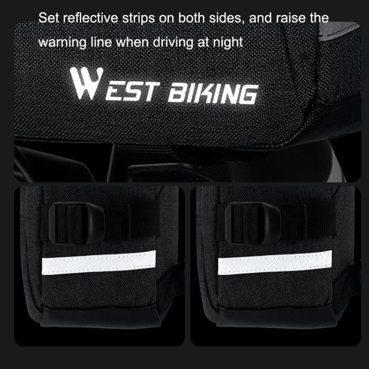 WEST BIKING YP0707301 Mountain Bike Handlebar Bag Multifunctional Large Capacity Head Bag(Grey) - Bicycle Bags by WEST BIKING | Online Shopping UK | buy2fix
