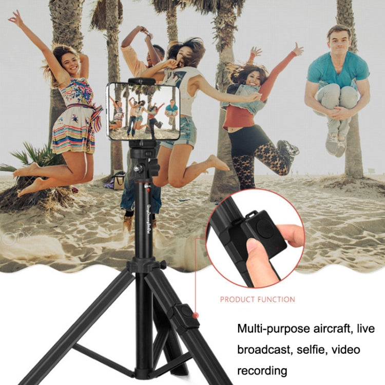 QingZhuangShiDai ZP100 Aluminum Alloy Floor Phone Stand Live Bluetooth Phone Selfie Stick - Selfie Sticks by Qingzhuangshidai | Online Shopping UK | buy2fix