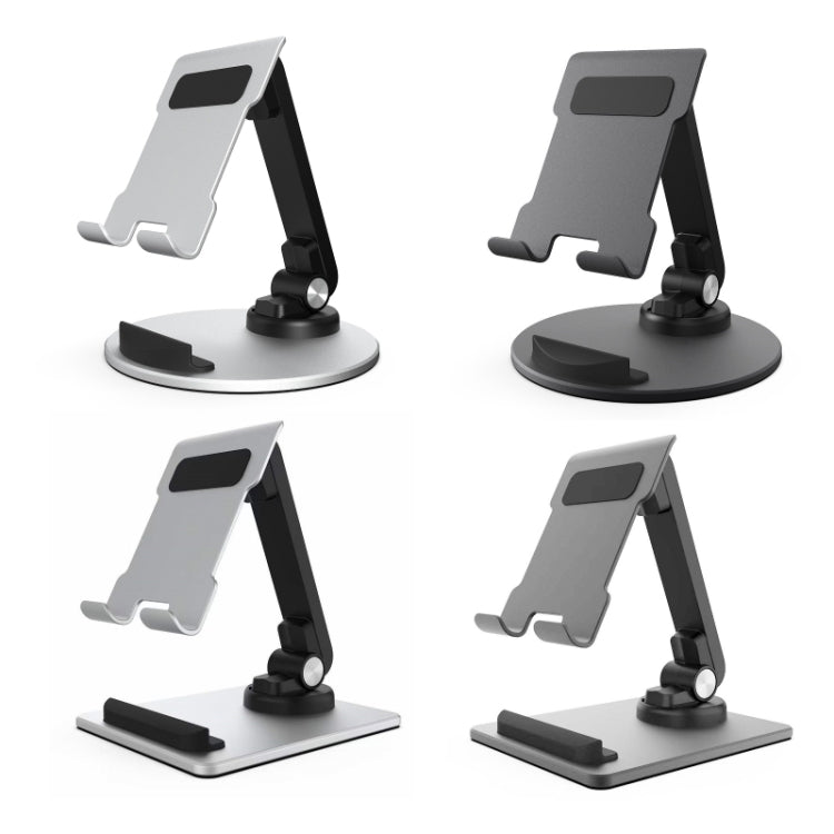 Portable Mobile Phone Tablet Desktop Stand, Color: Round Swivel Silver - Desktop Holder by buy2fix | Online Shopping UK | buy2fix