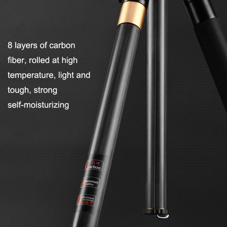 QingZhuangShiDai Q222C SLR Camera Carbon Fiber Portable Travel Tripod(Black) - Tripods by QingZhuangShiDai | Online Shopping UK | buy2fix