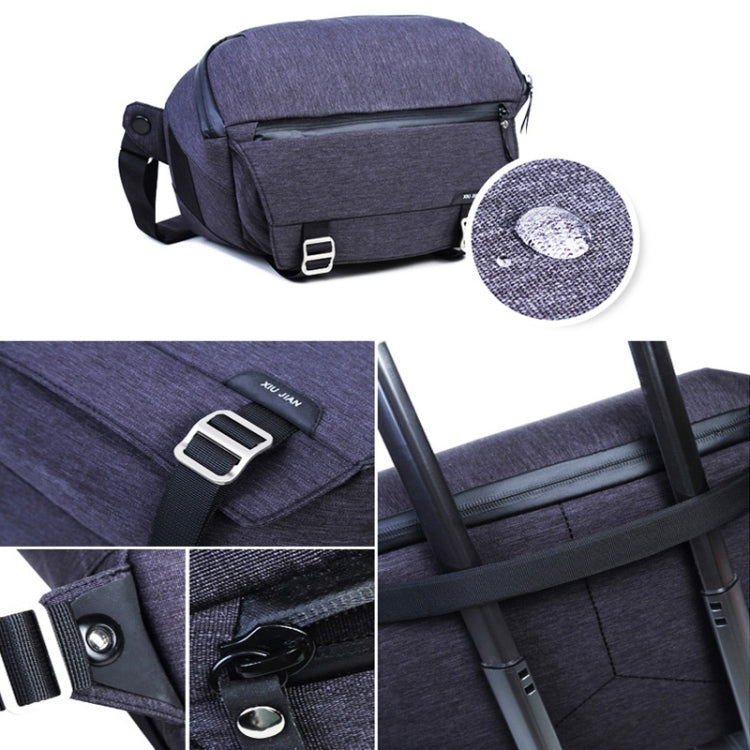 XIUJIAN Crossbody Waterproof Lightweight SLR Camera Bag, Color: 5L Light Gray - Camera Accessories by XIUJIAN | Online Shopping UK | buy2fix