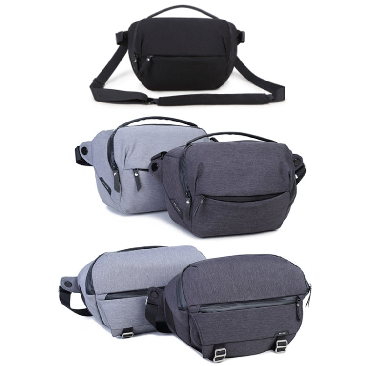 XIUJIAN Crossbody Waterproof Lightweight SLR Camera Bag, Color: 10L Light Gray - Camera Accessories by XIUJIAN | Online Shopping UK | buy2fix
