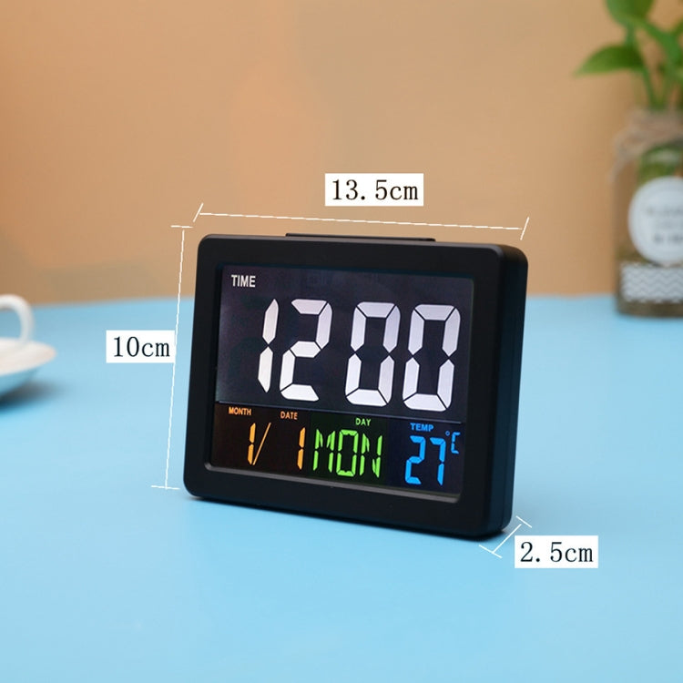 G2000 Color Screen Date Temperature Display Alarm Clock Desk Clock(White) - Alarm Clocks by buy2fix | Online Shopping UK | buy2fix