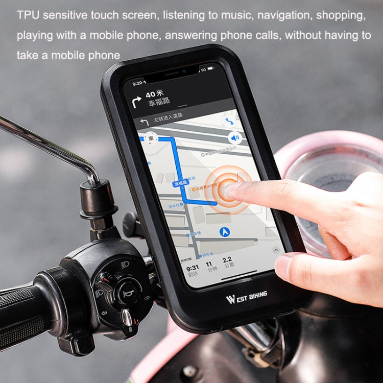 WEST BIKING Bicycle Riding Waterproof and Shockproof Phone Bracket, Style: Raise Handlebar - Holders by WEST BIKING | Online Shopping UK | buy2fix