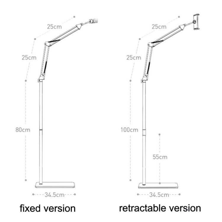 SSKY L10 Home Cantilever Ground Phone Holder Tablet Support Holder, Style: Fixed+Desktop Clip (Black) - Lazy Bracket by SSKY | Online Shopping UK | buy2fix