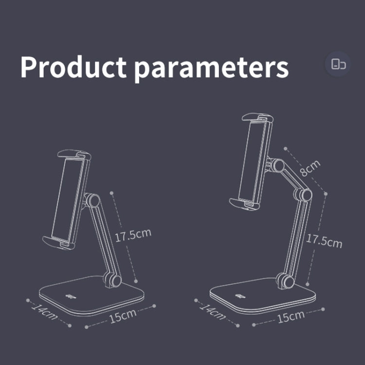 SSKY X27 Tablet Computer Desktop Mobile Phone Adjustable Support Frame, Style: Double Arms (Black) - Desktop Holder by SSKY | Online Shopping UK | buy2fix