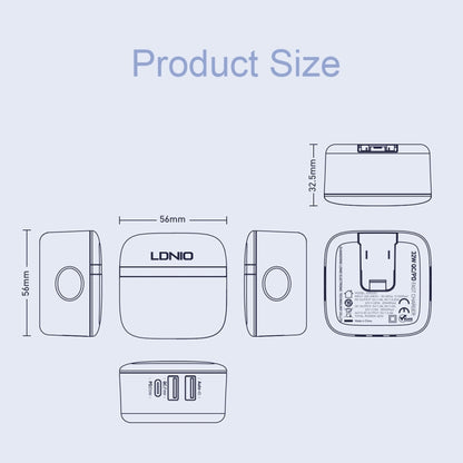 LDNIO A3513Q 32W QC3.0 3 USB Ports Phone Adapter UK Plug with Type-C to 8 Pin Cable - USB Charger by LDNIO | Online Shopping UK | buy2fix