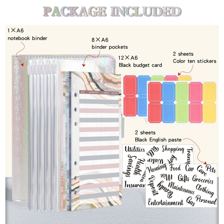 A6 Illusion Magic Square Loose-leaf PU Notebook Cash Budget Book(Milk Tea) - Notebooks by buy2fix | Online Shopping UK | buy2fix