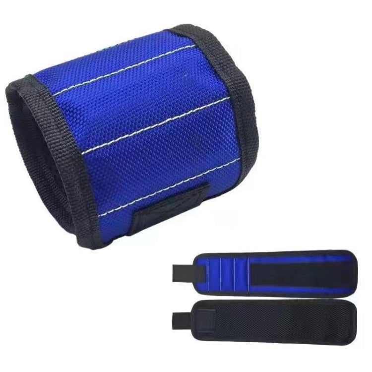 Electric Woodworking Multifunctional Powerful Magnetic Wrist Strap, Style: Three Rows Blue - Others by buy2fix | Online Shopping UK | buy2fix
