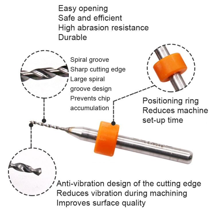 10 In 1 PCB Tungsten Steel Drill Bits Carving Miniature Drill Bits, Size: 1.1-2mm - Drill & Drill Bits by buy2fix | Online Shopping UK | buy2fix