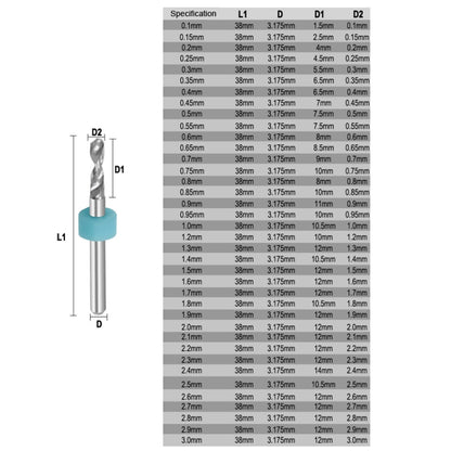 10 In 1 PCB Tungsten Steel Drill Bits Carving Miniature Drill Bits, Size: 1.1-2mm - Drill & Drill Bits by buy2fix | Online Shopping UK | buy2fix