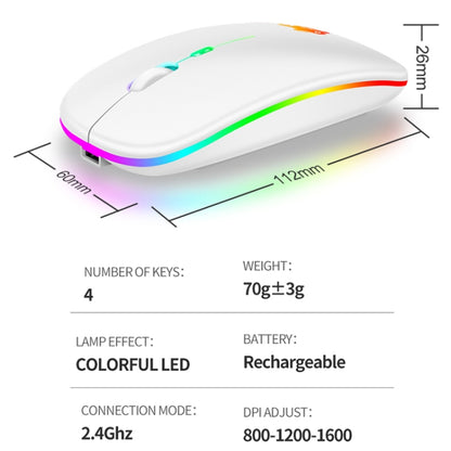 XUNSVFOX XYH50 4 Keys USB Charging Business Office Wireless Light Mouse(Black) - Wireless Mice by XUNSVFOX | Online Shopping UK | buy2fix