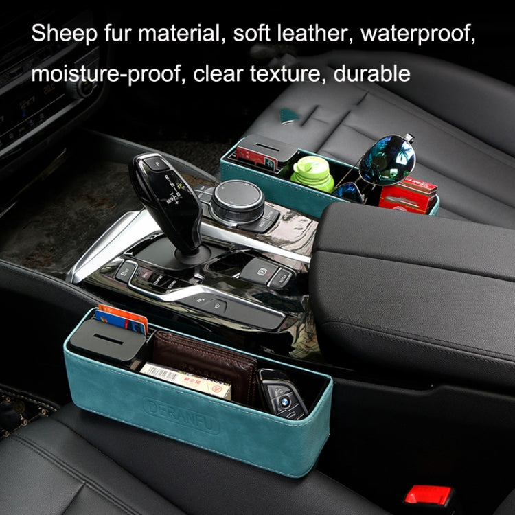 DE RAN FU Car Seat Storage Box Cup Holder Fur Citrine Phone Sundry Storage Box(Brown) - Stowing Tidying by DE RAN FU | Online Shopping UK | buy2fix